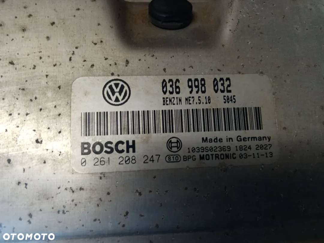 Komputer sterownik silnika VW Golf IV 4 1.4 16V 036998032 0261208247 - 4