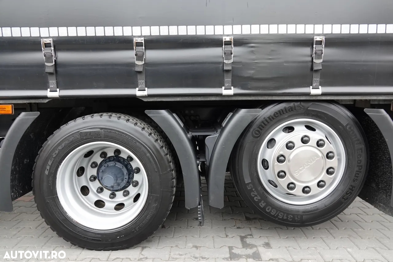 Scania R 410 / 6x2 / PERDEA - 7,8 m / SOLO / ACOPERȘ RIALAT / CONTRACTUL DE SERVICE - 23