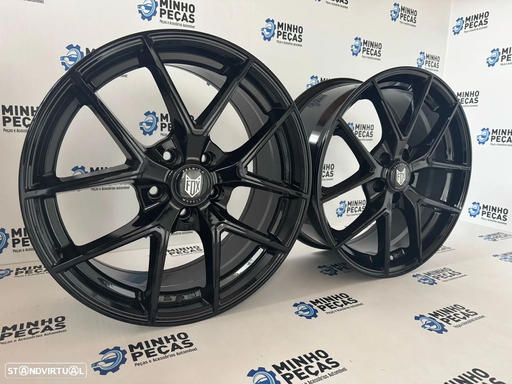 Jantes Fox FX5 em 18x8 (5x112) Preto Brilho - 2
