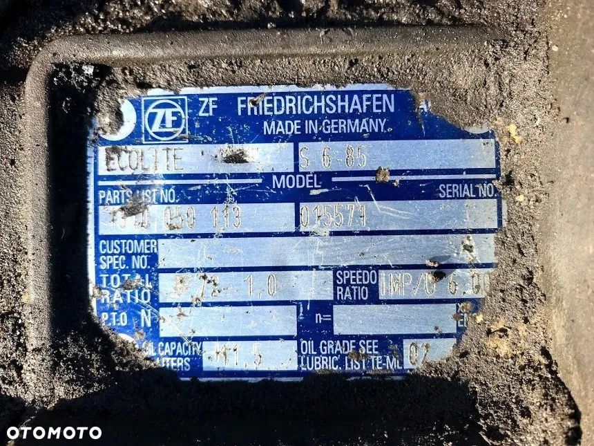 SKRZYNIA BIEGÓW + Retarder ZF 6s85 1998 rok 2002 - 2
