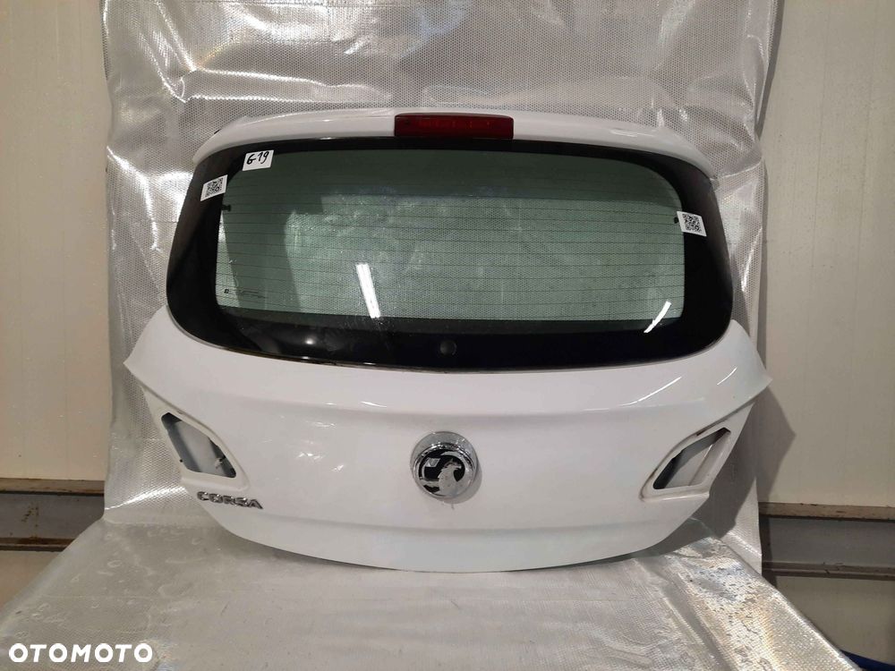 / KLAPA TYŁ TYLNA BAGAŻNIKA OPEL CORSA E Z40R BIAŁA 3D 3 DRZWI HB - 5
