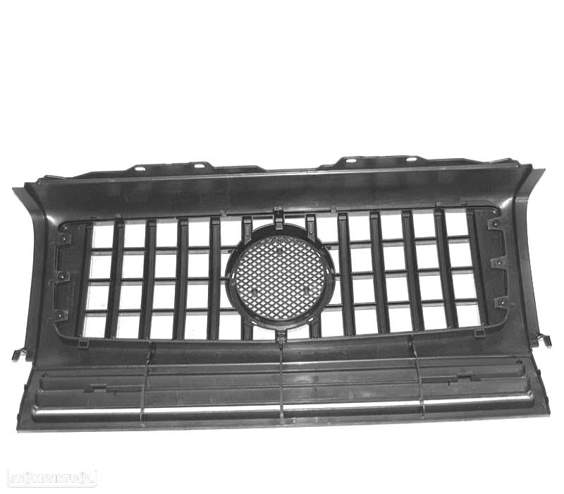 GRELHA FRONTAL MERCEDES CLASSE G W463 90-12 W464 AMG C63 LOOK CROMADO PRETO - 4