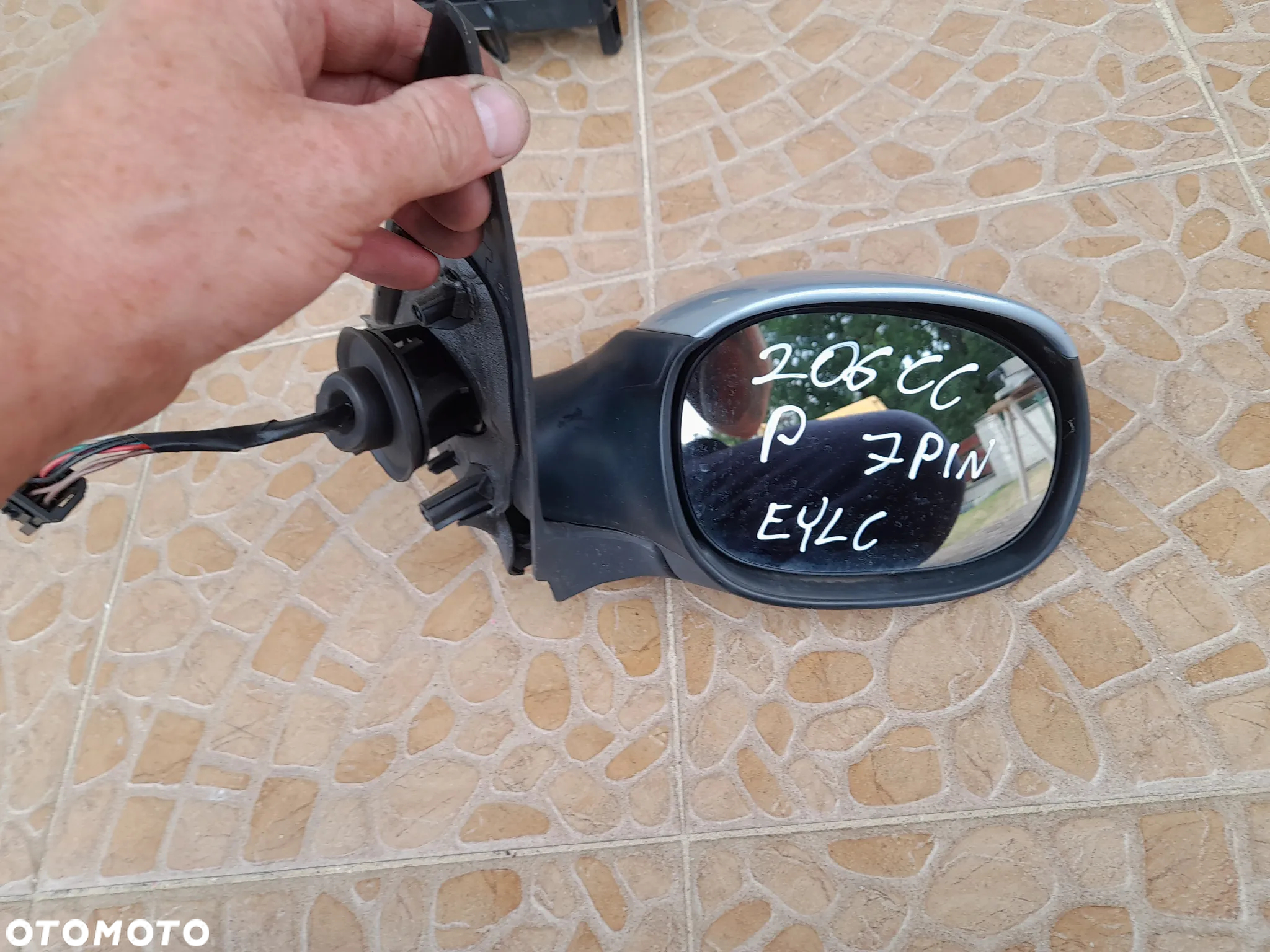 Peugeot 206CC lusterko prawe EYLC 7PIN - 2