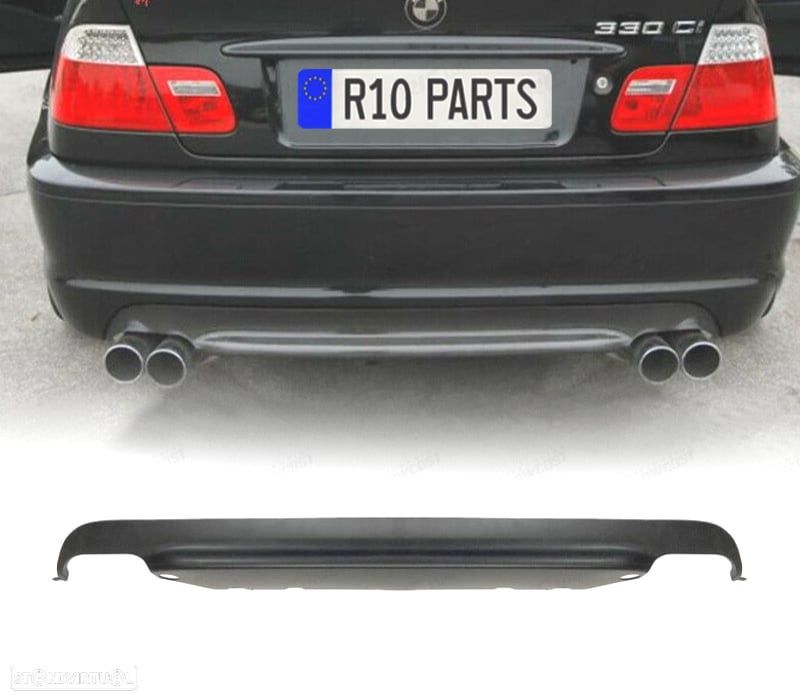 DIFUSOR BMW E46 LOOK M M3 SAÍDAS DUPLAS - 1