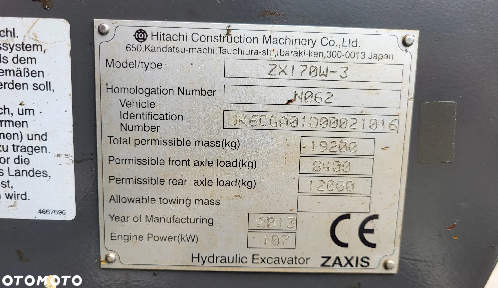 Hitachi ZX 170W-3 / z Niemiec / Stan idealny !!! / - 11