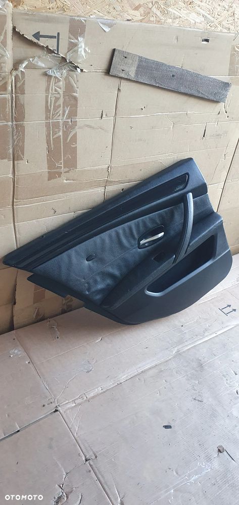 Boczek tapicerka lewy tył tylna lewa skóra AIRBAG BMW 5 E60 Lift - 4