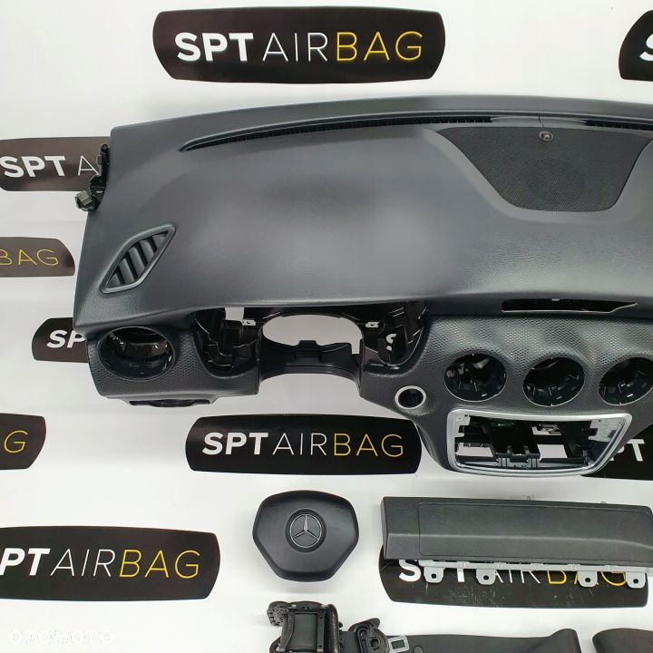 MERCEDES A KLASA W176 DESKA ROZDZIELCZA KONSOLA KOKPIT PULPIT PODUSZKI AIRBAG AIR BAG PASY KIT SET - 2