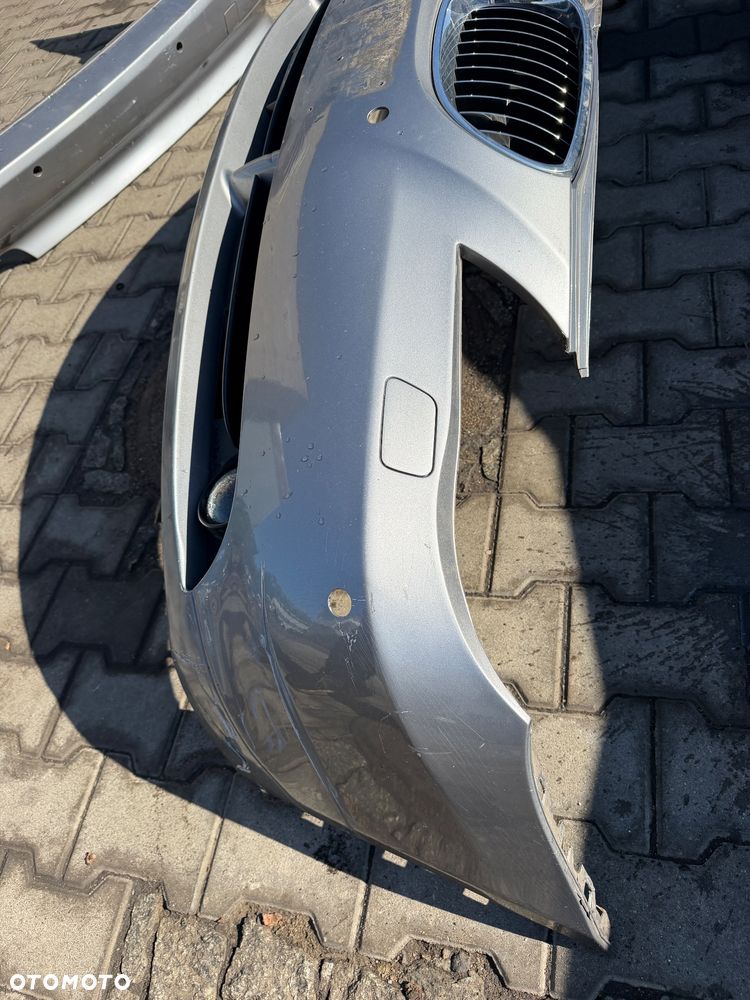 Zderzak przód przedni e60 e61 przedlift A08 Silbergrau kompletny pdc spryskiwacze - 6