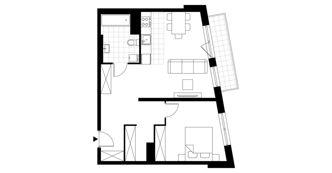 2-pokojowe mieszkanie 55m2 + balkon - Pełny obrazek: 4/11