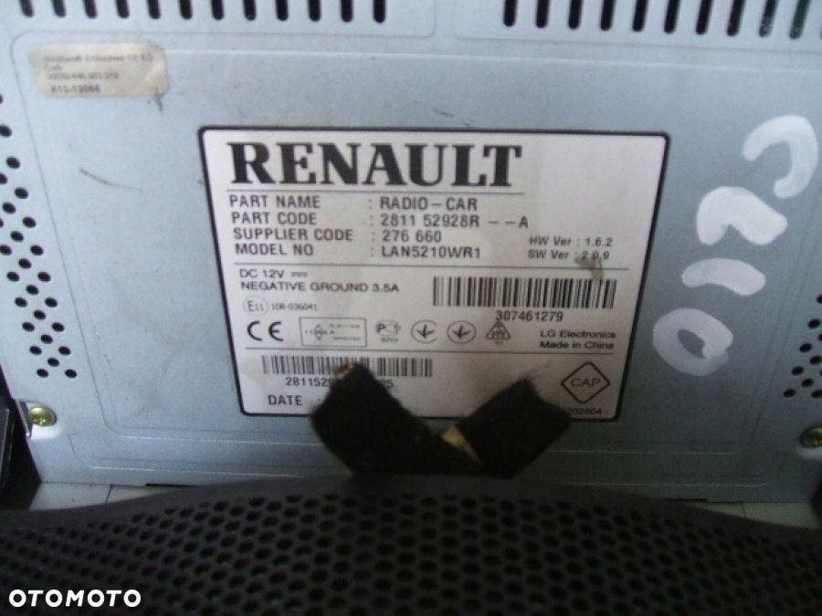 RENAULT CLIO IV RADIO MONITOR WYŚWIETLACZ 281152928R - 2