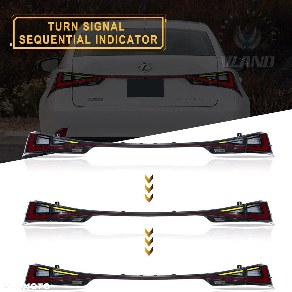 Lampy tyl ne blenda kpl Vland Full Led Neon Tuning Lexus IS III 3 2013-2020 - 5