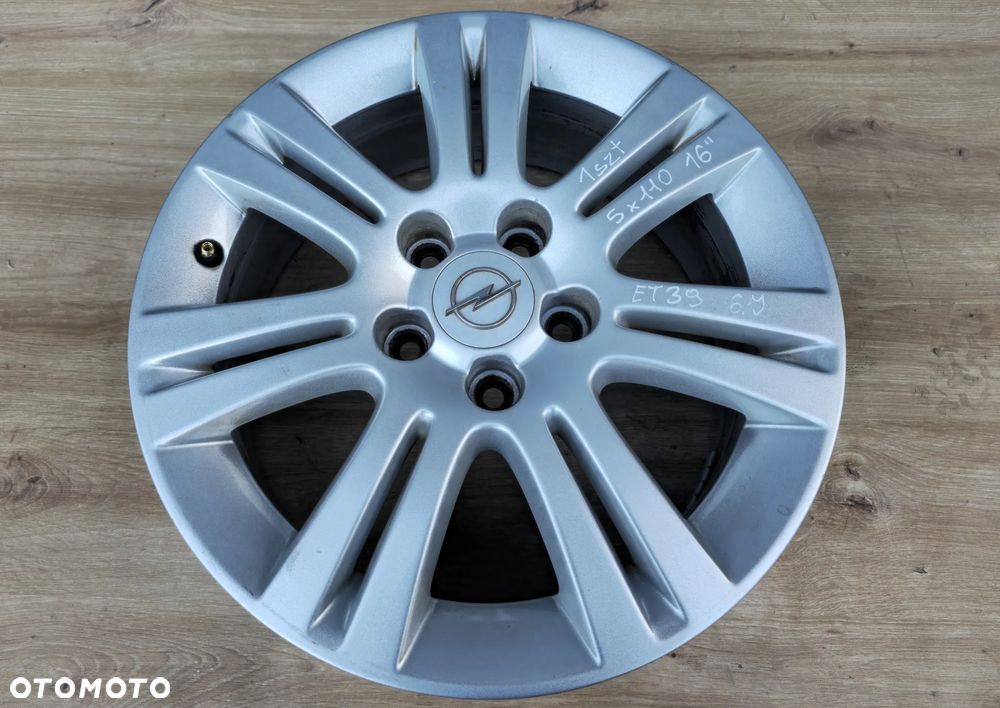 FELGA ALUMINIOWA SZTUKA OPEL ASTRA H ZAFIRA B VECTRA C SIGNUM 16 CALI 6.5J 5X110 ET39 0P026 - 1