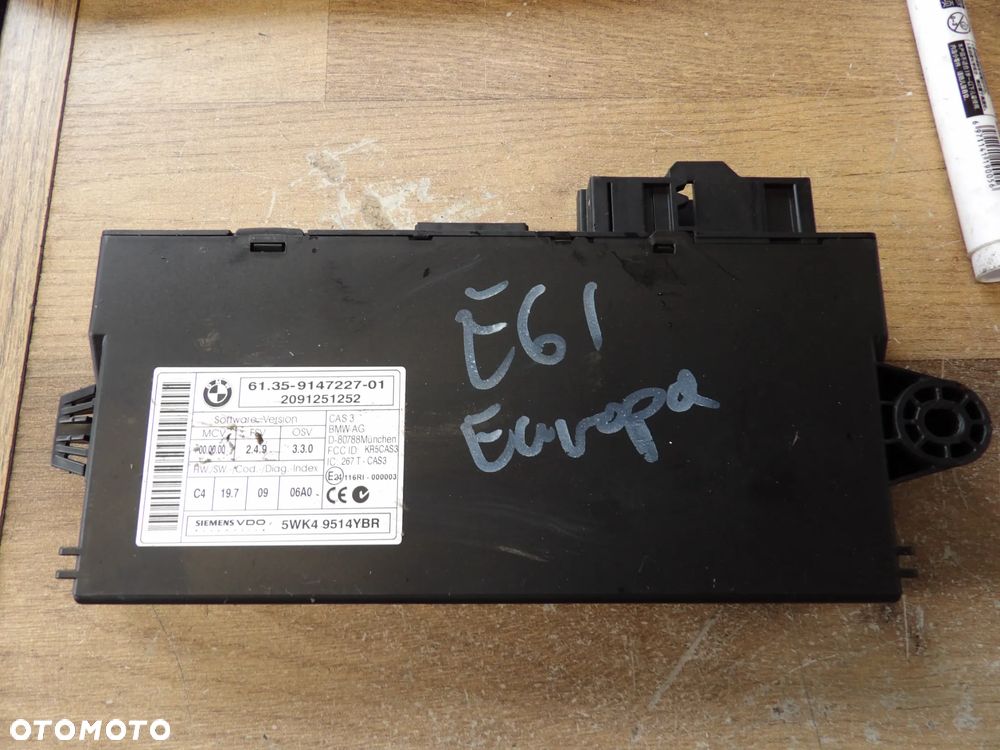 BMW - E60,E61 - MODUŁ , STEROWNIK CAS3 - 9147227 - 1