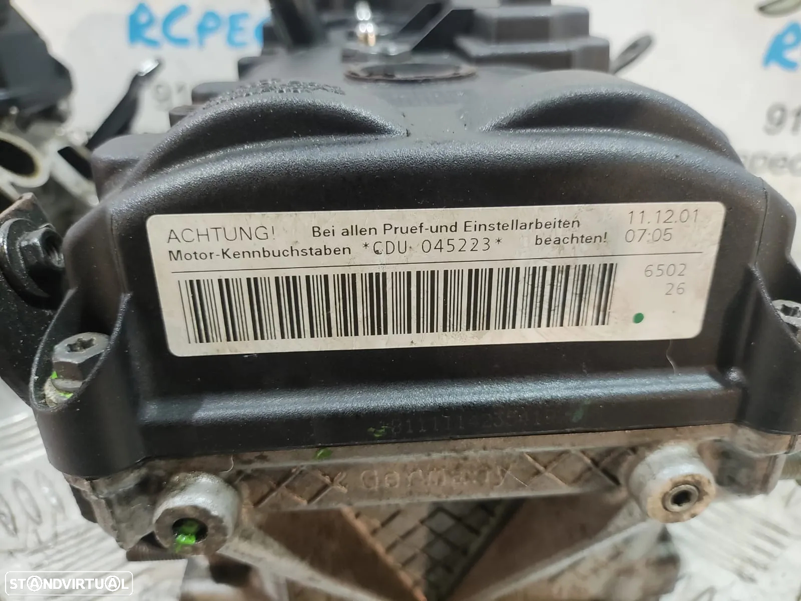 Colaça / Cabeça de Motor Ref. CDU - VWAG | VAG CDU - 3.0 - 2