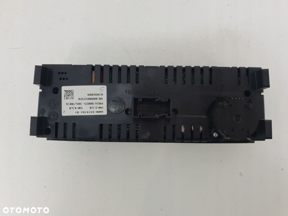 BMW F01 PANEL REGULACJA NAWIEWU KLIMATYZACJI 9224785 - 2