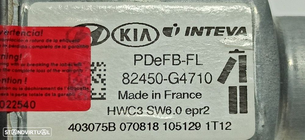 MOTOR ELEVADOR FRENTE ESQUERDO HYUNDAI I30 FASTBACK KLASS - 4