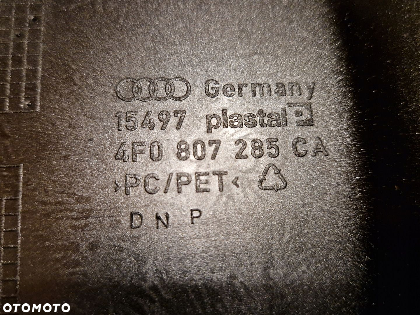 Audi A6 C6 Ramka Podkładka Tablicy rejestracyjnej 4F0807285CA NOWA ORYGINAŁ - 3