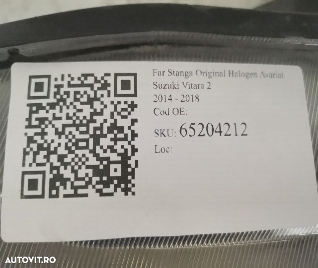 Far Stanga Original Halogen Avariat Suzuki  Vitara  2 [2014 - 2018] - 8