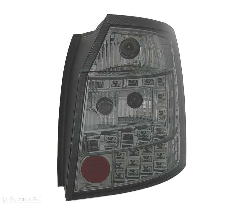 FAROLINS LED AUDI A4 B6 AVANT 01-04 FUNDO CROMADO FUMADO - 3