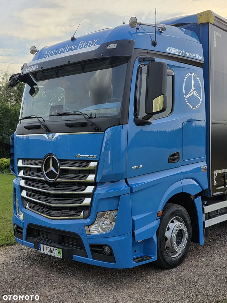 Mercedes-Benz ACTROS 1833 / FIRANKA/ WINDA / NOWY TACHOGRAF G2V2 / NOWE OPONY / 19PALET / 8TON ŁADOWNOŚCI / AUTOMAT / DUŻY SILNIK  / SYPIALKA / SERWISOWANY / 2018 / JAK NOWY  / - 7