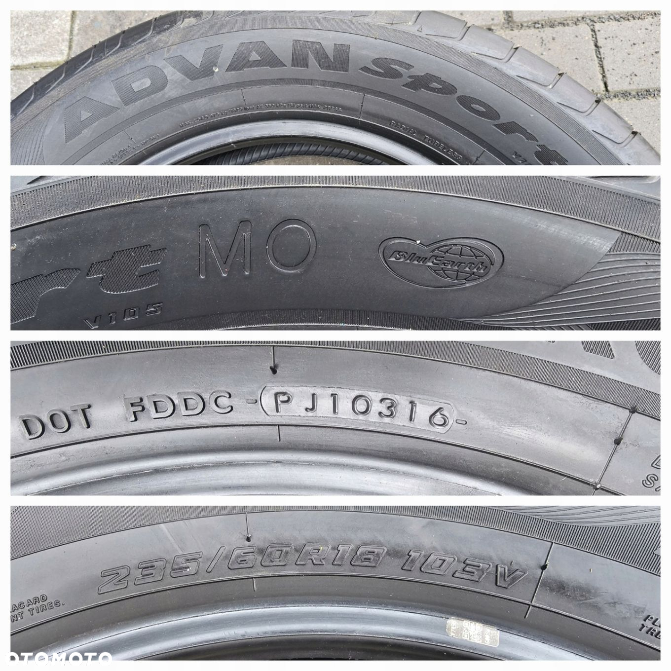 Yokohama Advan Sport V105 235/60R18 103 V MO - 6