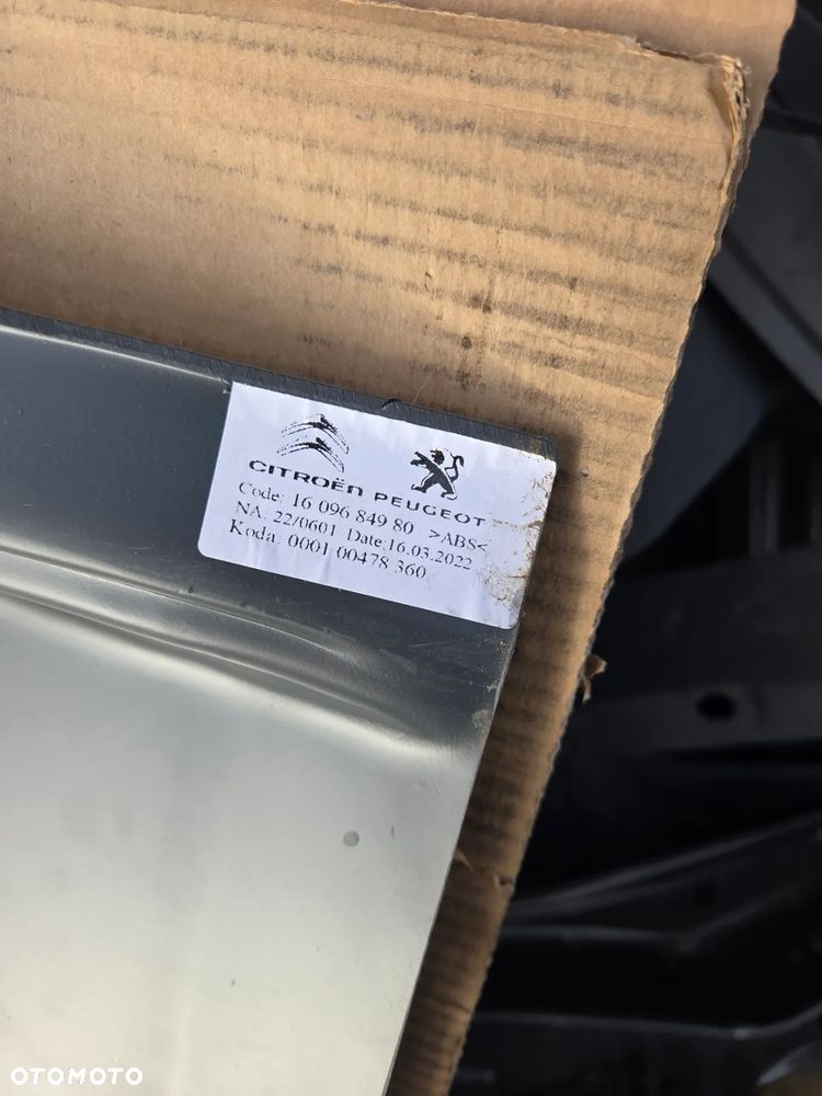 ściana grodziowa Citroën Berlingo II Peugeot Partner II 1609684980 Solidna ścianka działowa z szarego ziarnistego tworzywa ABS PSA 1609684980 - 16