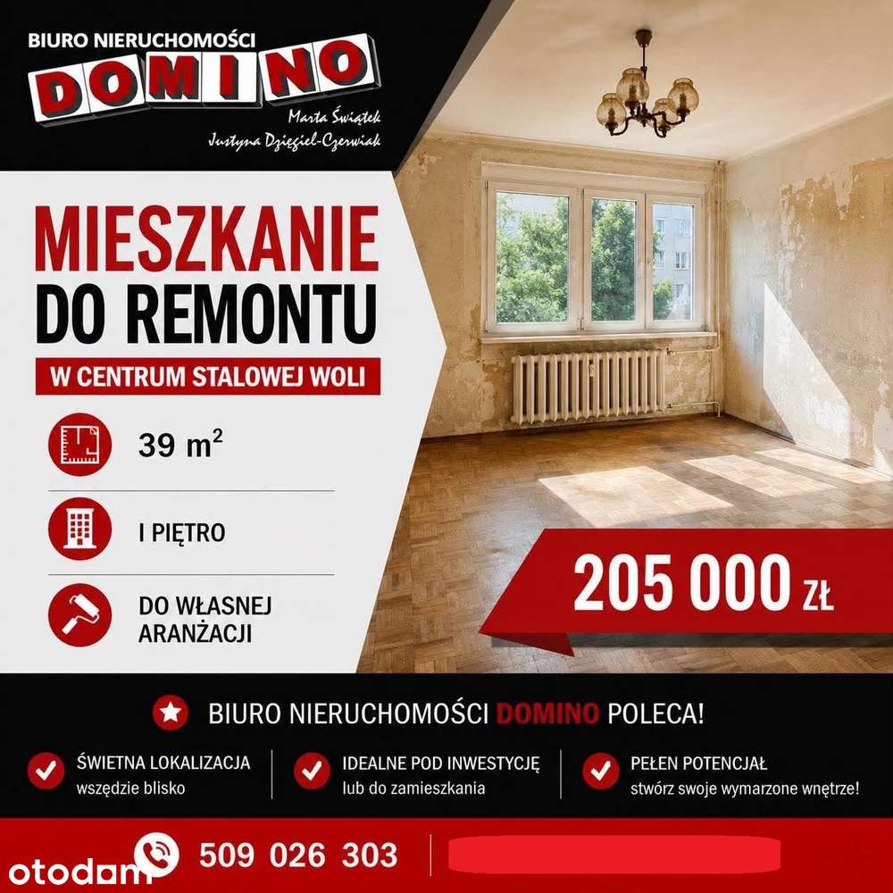 Popiełuszki, mieszkanie o pow. 39m, I piętro, 205 000 zł