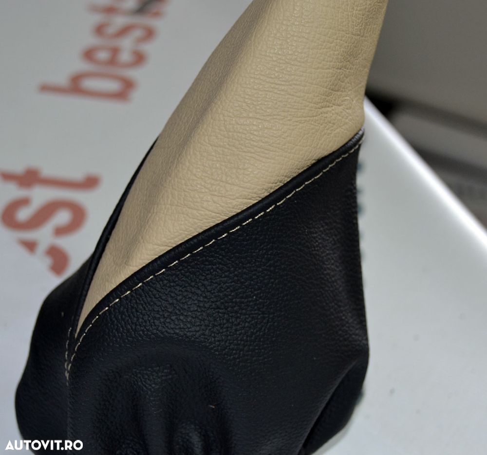 Set Manson schimbator + Manson frana mana Ford Focus 2 2004-2007, set burduf, husa piele negru+bej - 2
