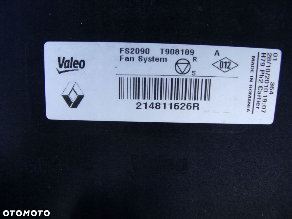 chłodnice wentylator dacia duster 1.6 sce 4x4 awd 4wd 2014r 214811626r !! - 5