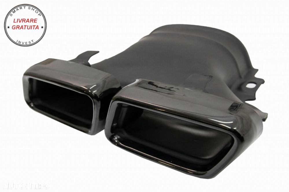 Difuzor Bara Spate cu Ornamente Tobe Negre Mercedes E-Class W213 AMG Line (2016-20- livrare gratuita - 10