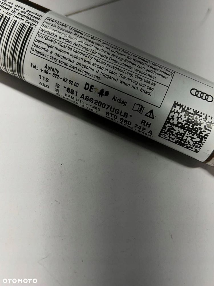 Kurtyna airbag Poduszka Sufitu 2 szt Audi A5 8T Coupe 8T0 880 741 A / 742 A - 3