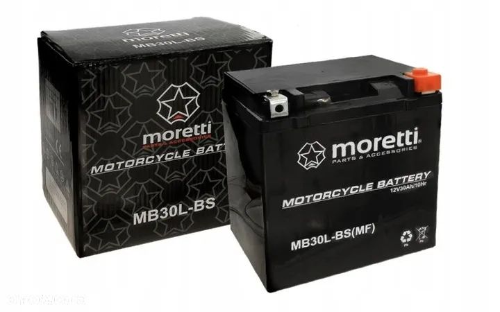 Akumulator Moretti 12V 30Ah YB30L-BS/MB30L-BS Polaris Harley Arctic Rybnik - 1