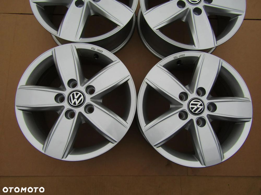 4x Felgi Aluminiowe 16 VW T5 T6 Amarok Caravelle Multivan Transporter 6,5 j 5x120 ET51 piasta 65,1 mm / 7E0071496 / ORYGINALNE - 6