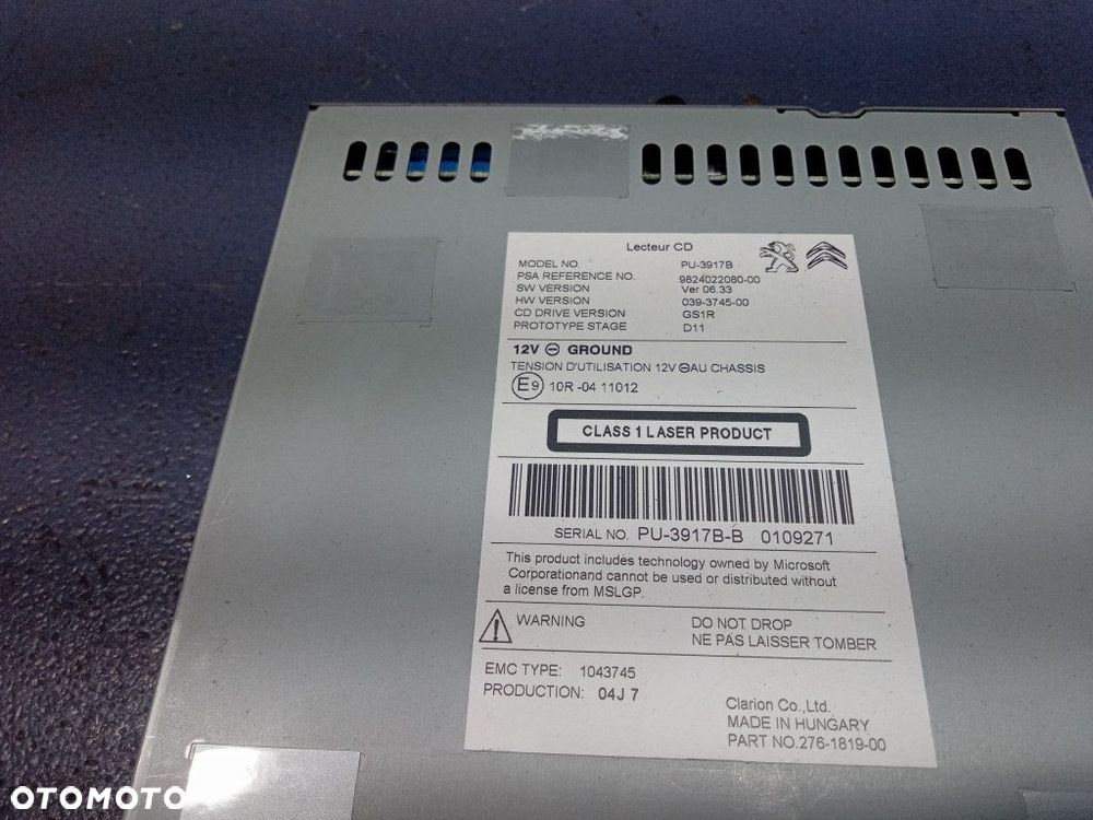 PEUGEOT 508 I RADIO NAWIGACJA CZYTNIK RADIO 9824022080 - 5