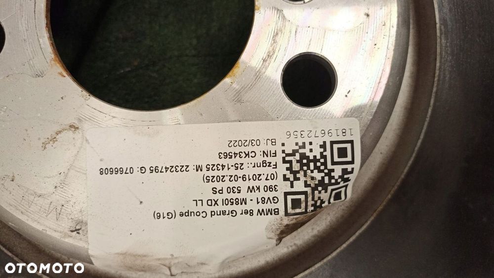 BMW G16 G15 G11 ZACISK TARCZE HAMULCOWE M-PAKIET BLACK 395X36 MM 398x28 MM - 14