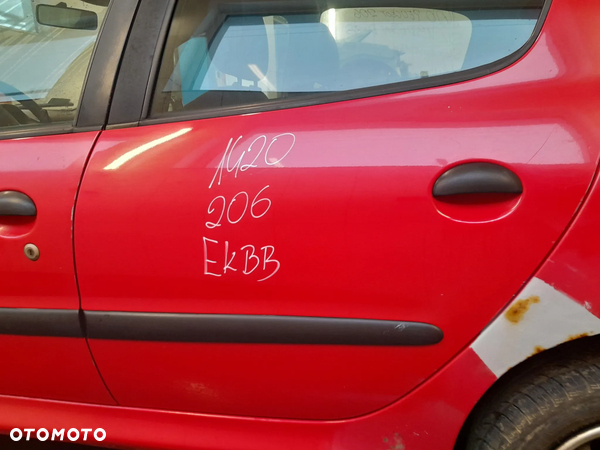 PEUGEOT 206 DRZWI LEWE TYLNE LEWY TYŁ KOLOR: EKBB