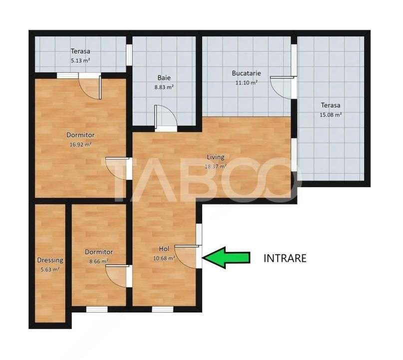Apartament cu 3 camere de inchiriat in Sibiu zona Calea Dumbravii — fotografia 3