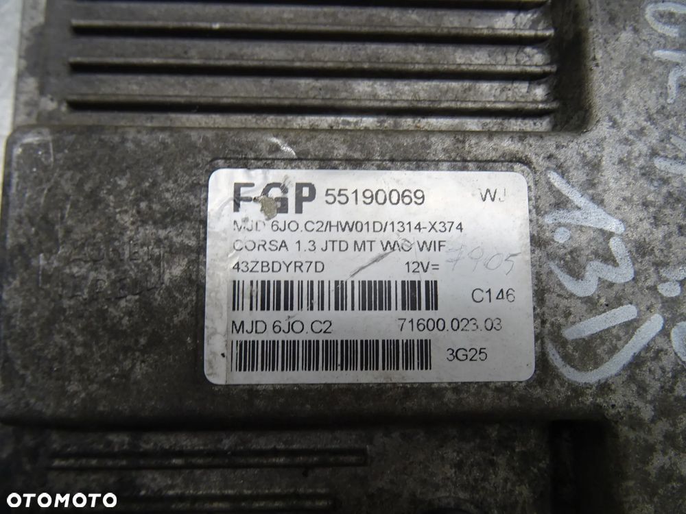 OPEL CORSA C 03-06 1.3CDTI STEROWNIK KOMPUTER SILNIKA 5519969 - 3