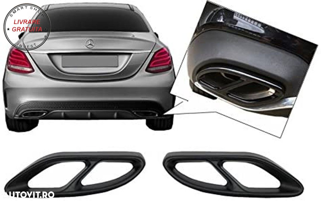 Ornamente tobe sistemul de evacuare Mercedes C-Class W205 C-Class S65 E65 GLE W166- livrare gratuita - 7