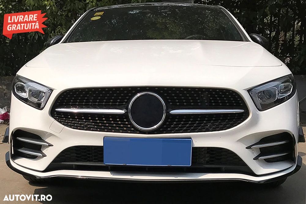 Lip Bara Fata Mercedes A-Class W177 V177 (04.2018-2022) A35 Design Editia Neagra- livrare gratuita - 7