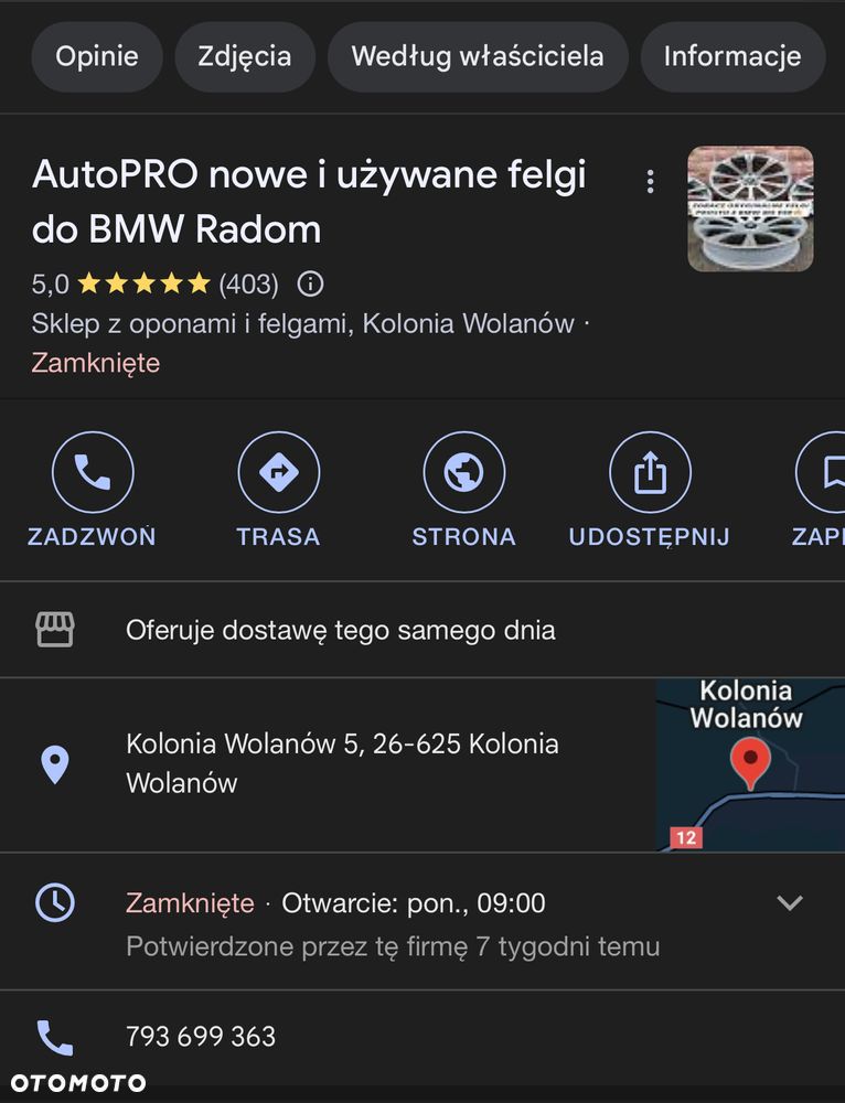 NOWE Felgi do BMW 18 5x120 czarny mat E90 E46 F10 F12 F30 F32 F36 GT Z4 E65 F01 M pakiet Styling - 8