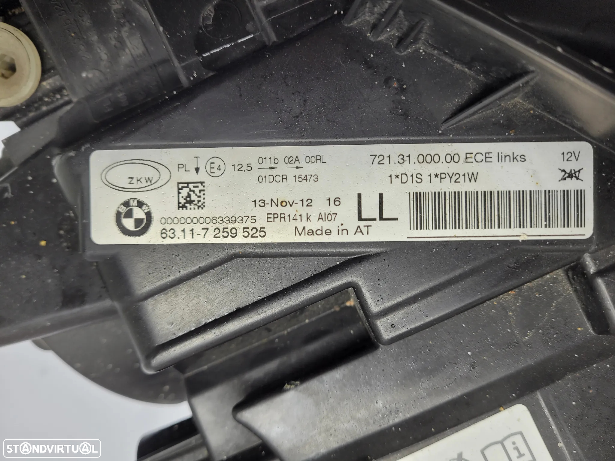 Ótica / Farol esquerdo xenon BMW 3 [F30/F31] 7259525 - 6