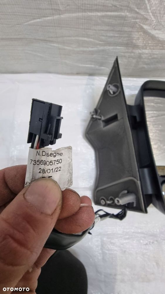 LUSTERKO PRAWE FIAT DUCATO NOWE ORYGINAŁ 62 PIN 0735690575 - 6