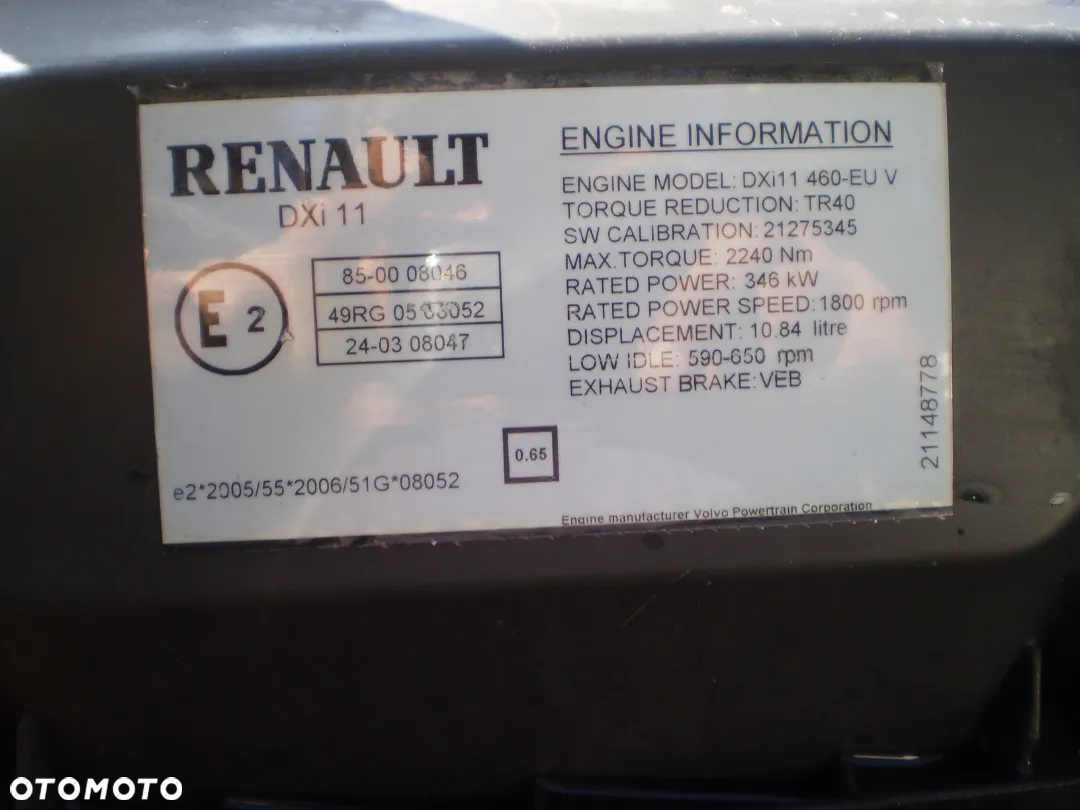 silnik RENAULT premium  DXI  460 EUV - 4
