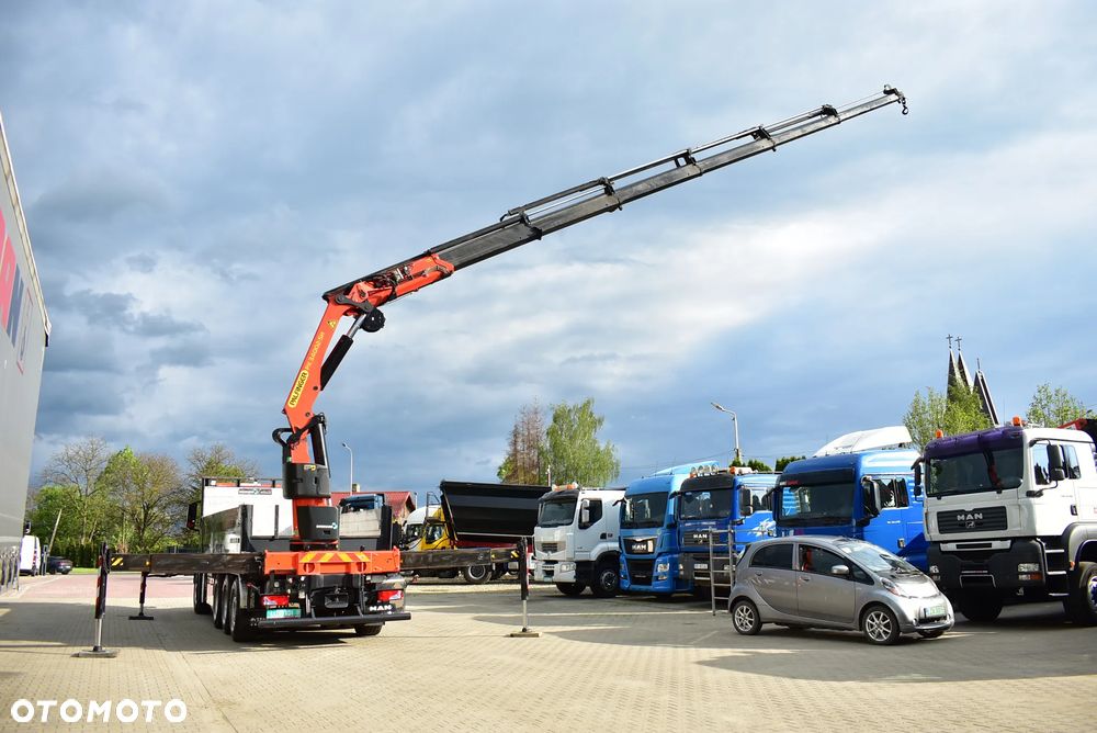 MAN TGS 35.480 Tridem 8x4 /Skrzynia 7.20m./ Palfinger PK 34002 SH/ Wciągarka/ 8 Segmentów/ 22m. / 5 i 6 Funcja/ Rotator/ Pilot/  Manual/ Euro 5/ Autokran/ Ladekran/ Kran/ HDS/ Seilwinde / Sprowadzony ! - 30