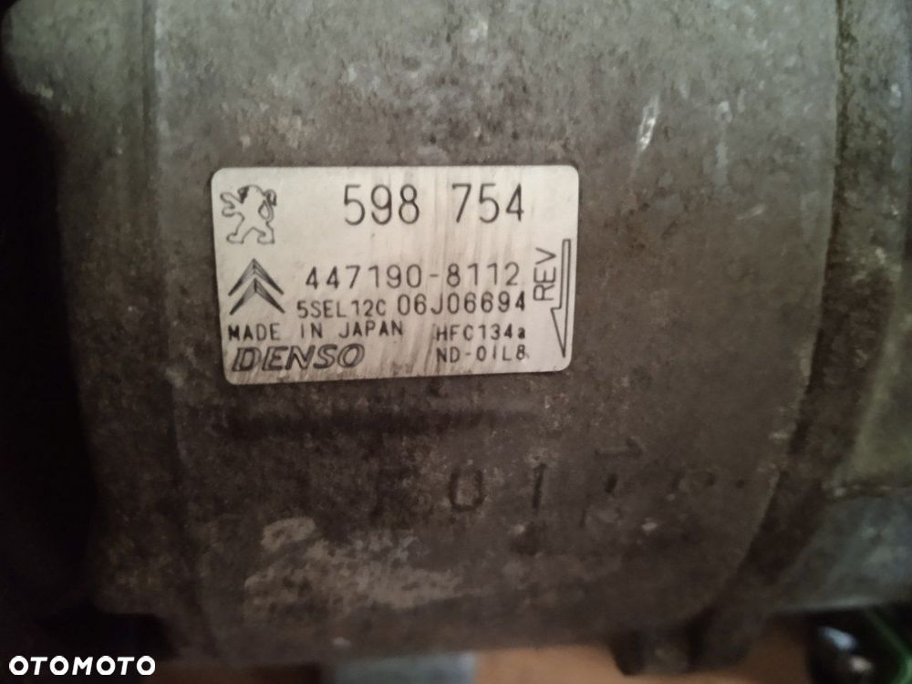 Sprężarka klimatyzacji Peugeot 308 447190-8112 5SEL12C 598754 - 3