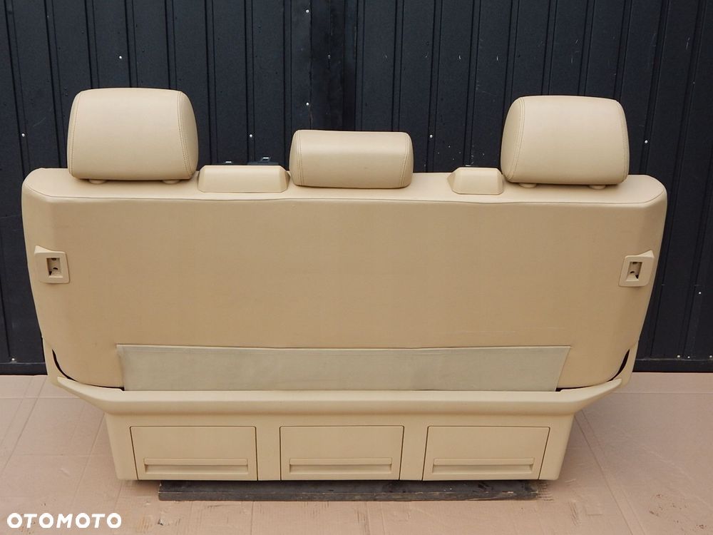 vw t5 t6 multivan fotel kanapa łóżko tył skóra beżowa - 6