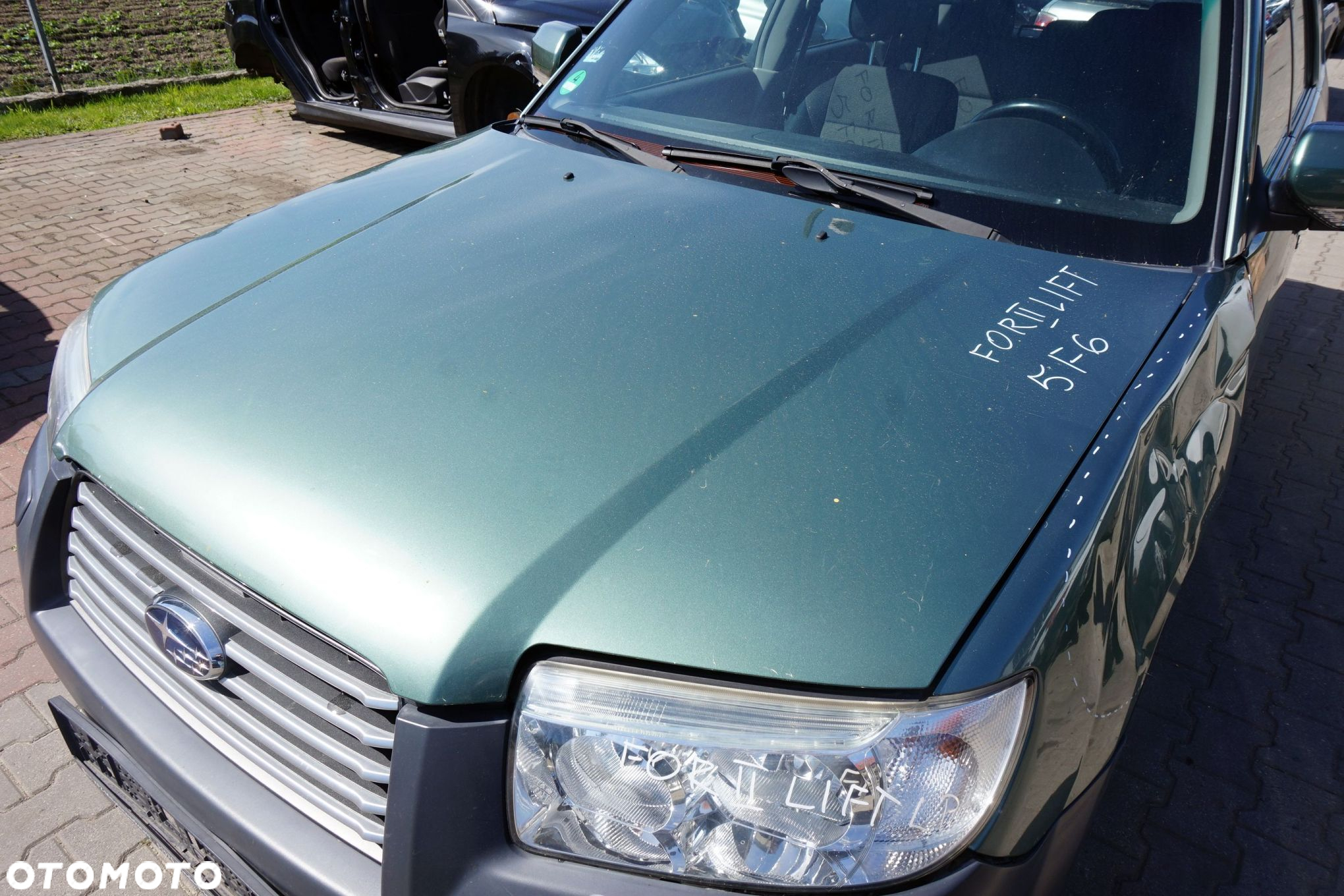 MASKA ZDERZAK BŁOTNIKI LAMPY FORESTER II SG LIFT 5F6  SUBARU 2006-2008 ZIELONY EVERGREEN PRZÓD KOMPLETNY - 4