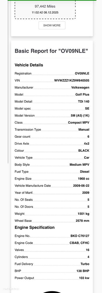 SKRZYNIA BIEGÓW VW CADDY PASSAT GOLF SKODA 2,0 TDI KNR - 6