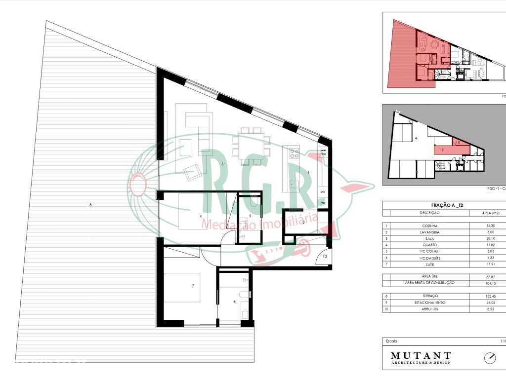 T2 Terraço (152m2) | Lg. Garagem 2 Carros e Arrumos | SÃO COSME - Grande imagem: 3/28